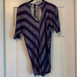 Purple and silver ladies blouse